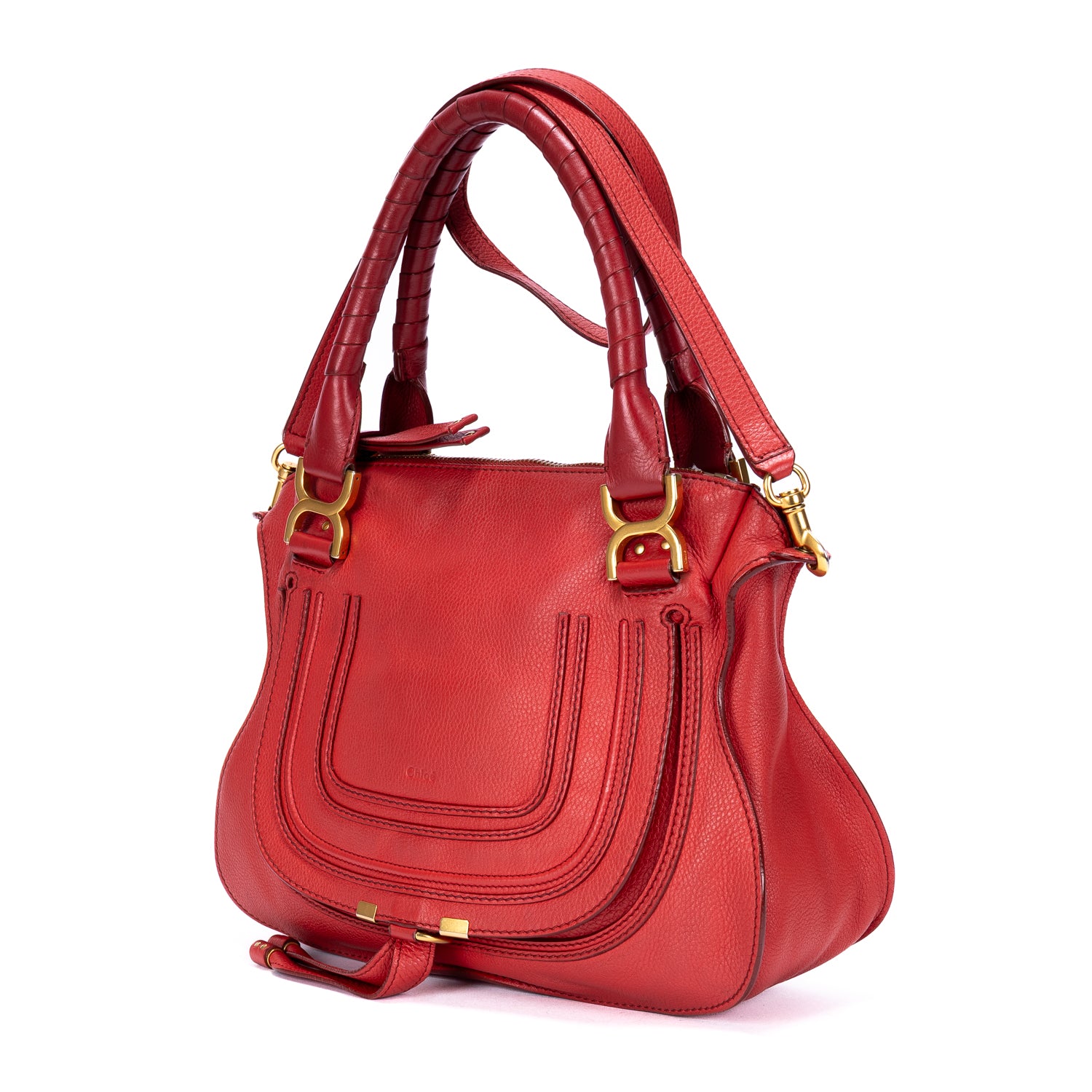 Shoulder Bag Medium Marcie Saddle Medium Red Grained calfskin leather