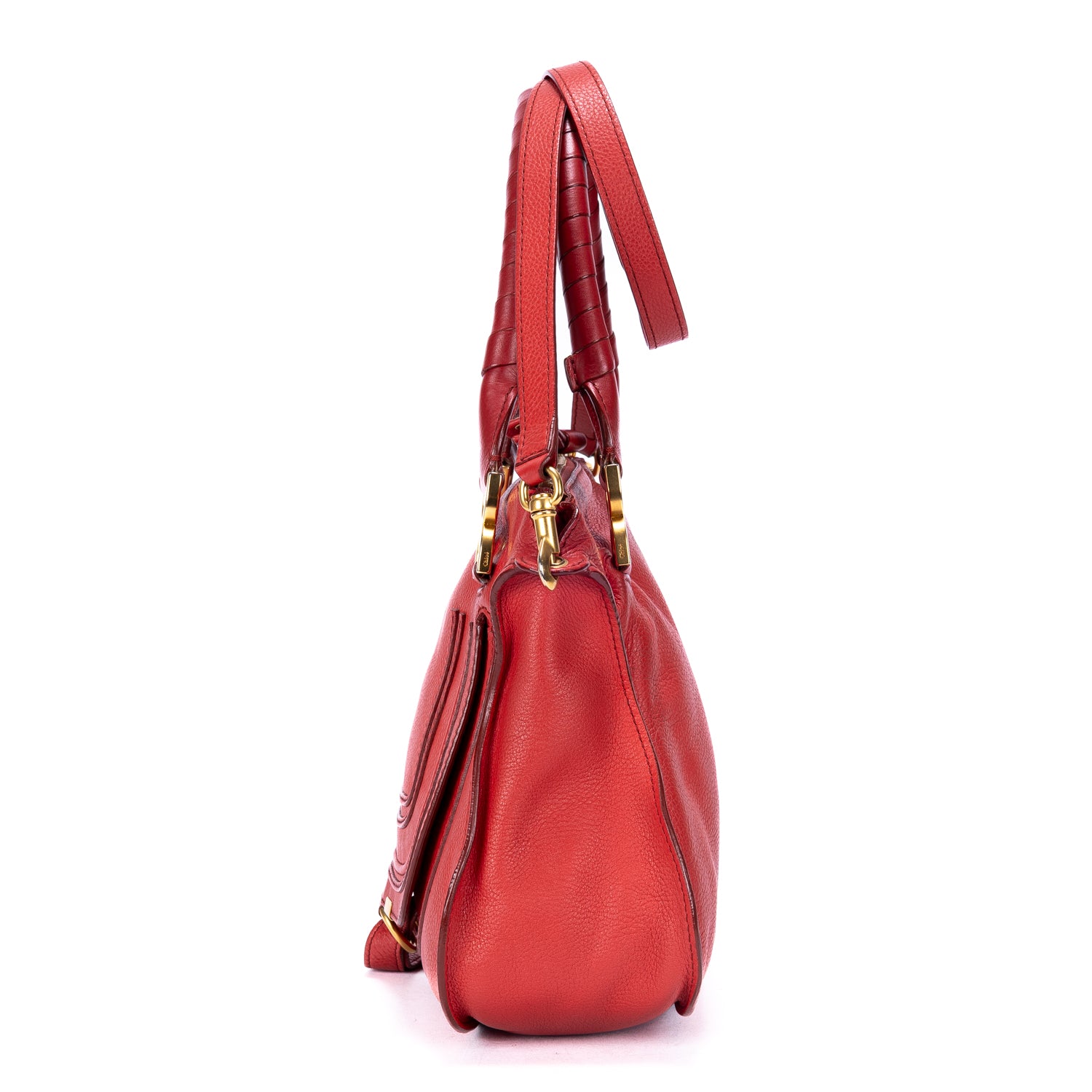 Shoulder Bag Medium Marcie Saddle Medium Red Grained calfskin leather