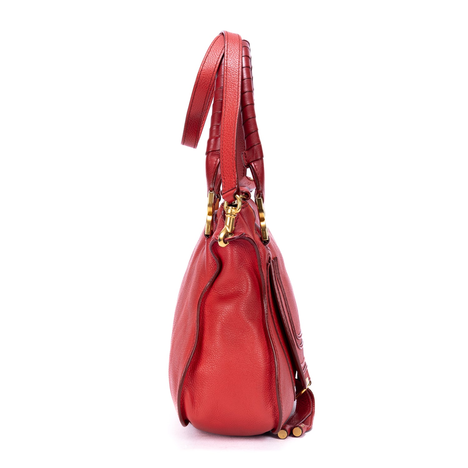 Shoulder Bag Medium Marcie Saddle Medium Red Grained calfskin leather
