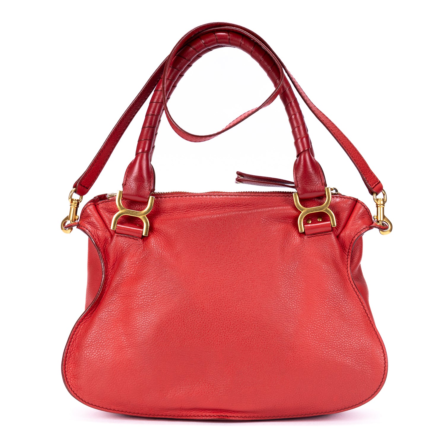 Shoulder Bag Medium Marcie Saddle Medium Red Grained calfskin leather