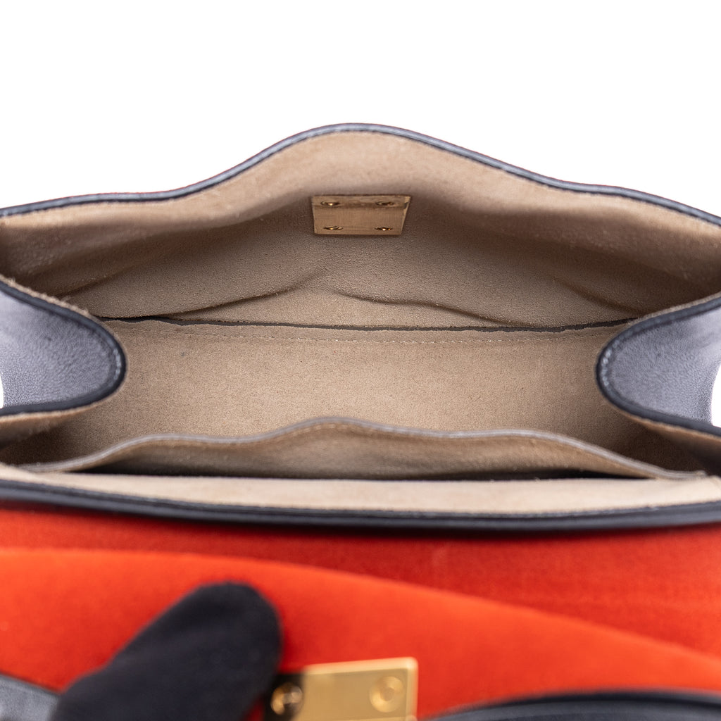 Sac Bandoulière Petit Bicolore Drew Small Cuir De Veau Grainé Noir
