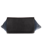 Shoulder Bag Tricolor Trapeze Medium Grey Calfskin Leather