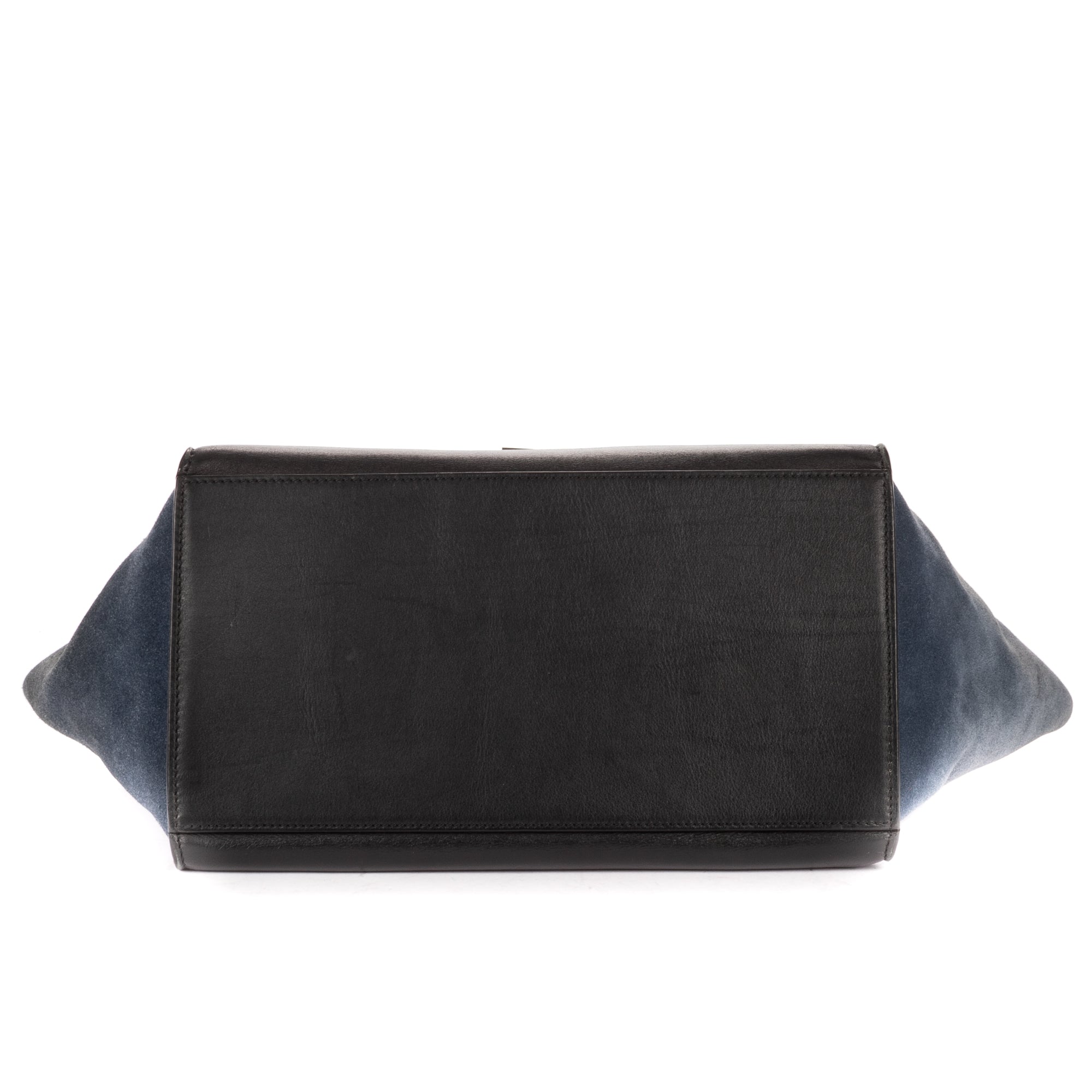 Shoulder Bag Tricolor Trapeze Medium Grey Calfskin Leather