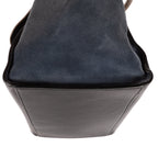 Shoulder Bag Tricolor Trapeze Medium Grey Calfskin Leather