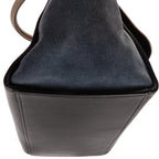 Shoulder Bag Tricolor Trapeze Medium Grey Calfskin Leather