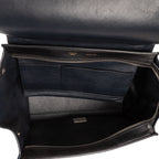 Shoulder Bag Tricolor Trapeze Medium Grey Calfskin Leather