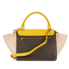 Shoulder Bag Tricolor Trapeze Small Grey Calfskin Leather