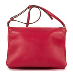 Shoulder Bag Trio crossbody Red Lambskin Leather