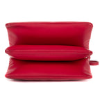 Shoulder Bag Trio crossbody Red Lambskin Leather