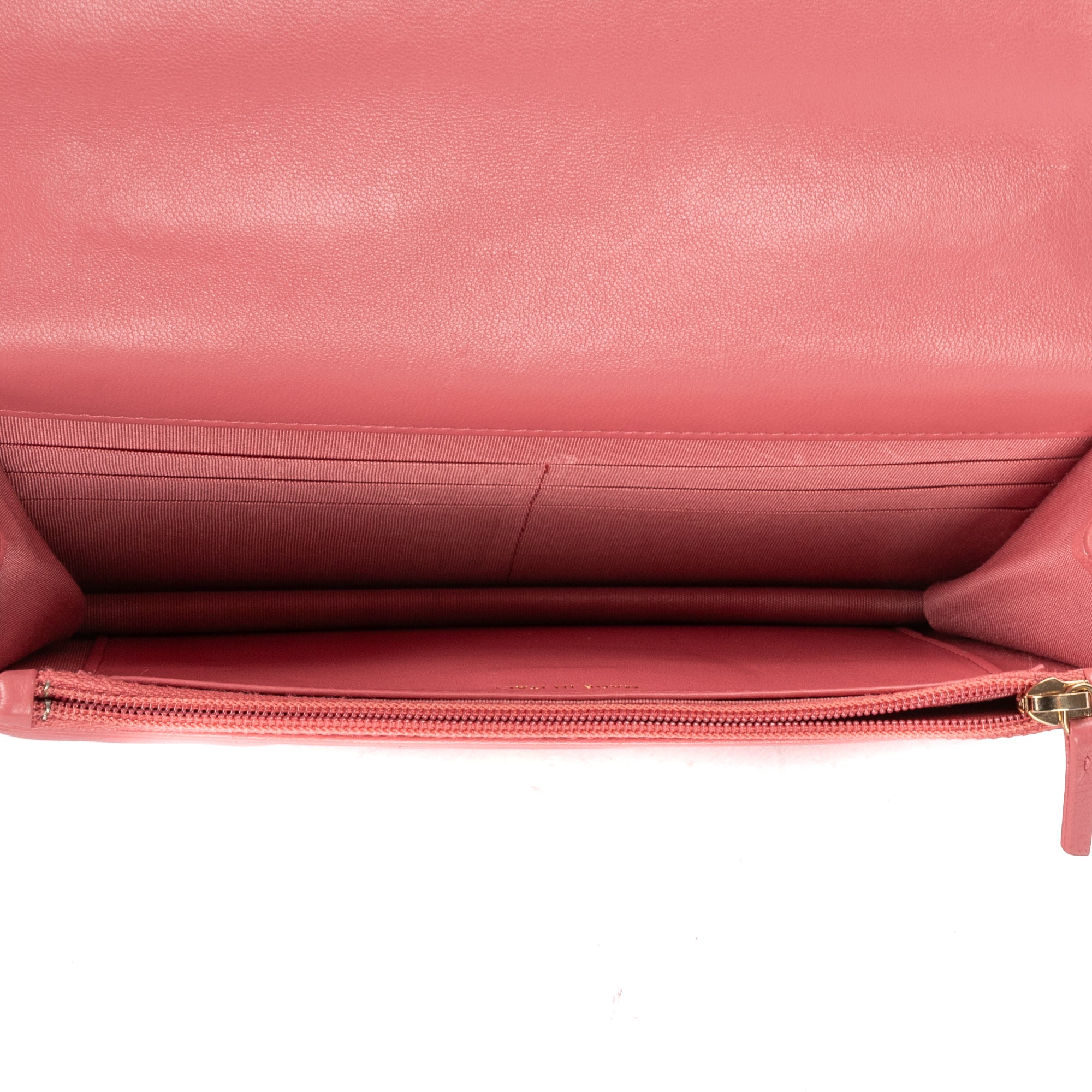 Shoulder Bag Wallet on Chain 19 Pink Large Quilted Leather