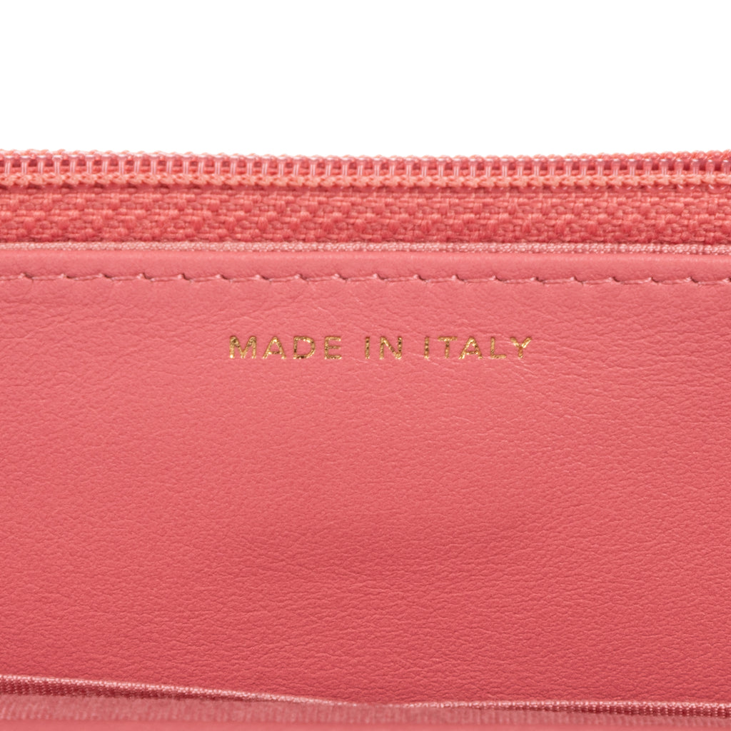Shoulder Bag Wallet on Chain 19 Pink Large Quilted Leather