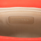 Shoulder Bag Chain Around Flap Small Red Quilted Lambskin Leather