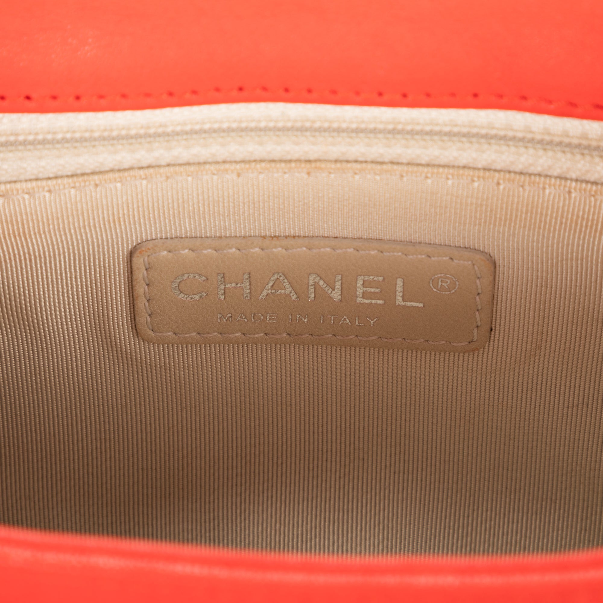 Shoulder Bag Chain Around Flap Small Red Quilted Lambskin Leather