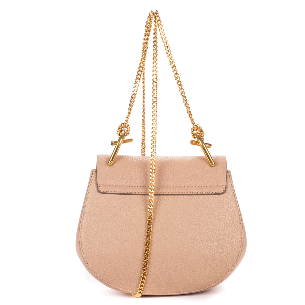 Shoulder Bag Mini Drew Mini Pink Pebbled Calfskin Leather