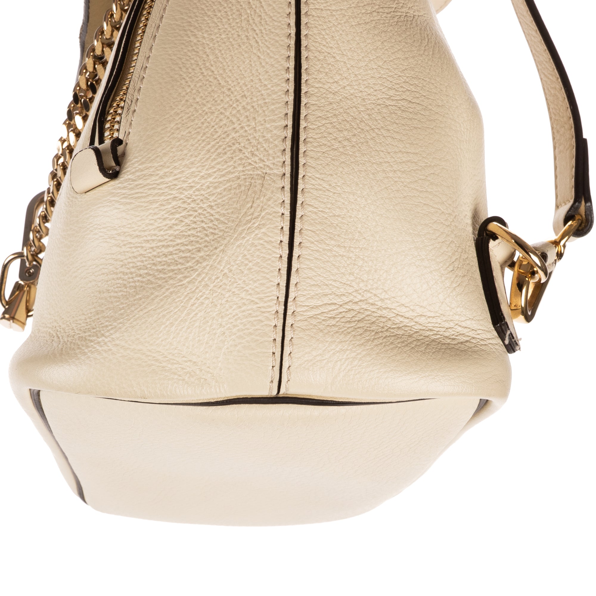 Backpack Faye Small Ivory Pebbled Calfskin Leather