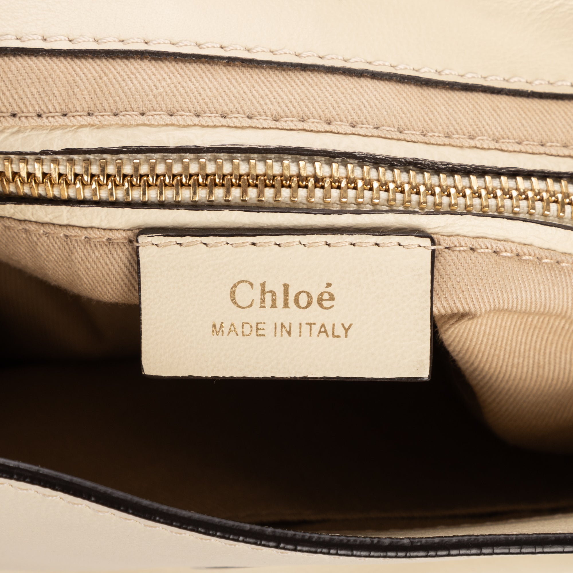 Backpack Faye Small Ivory Pebbled Calfskin Leather