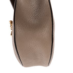 Shoulder Bag Drew Small Grey Grained Calfskin Leather