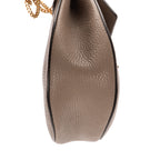 Shoulder Bag Drew Small Grey Grained Calfskin Leather