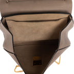 Shoulder Bag Drew Small Grey Grained Calfskin Leather