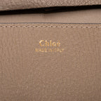 Shoulder Bag Drew Small Grey Grained Calfskin Leather