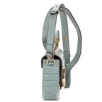 Shoulder Bag Mini C Crossbody Light Blue Crocodoile Embossed Calfskin Leather