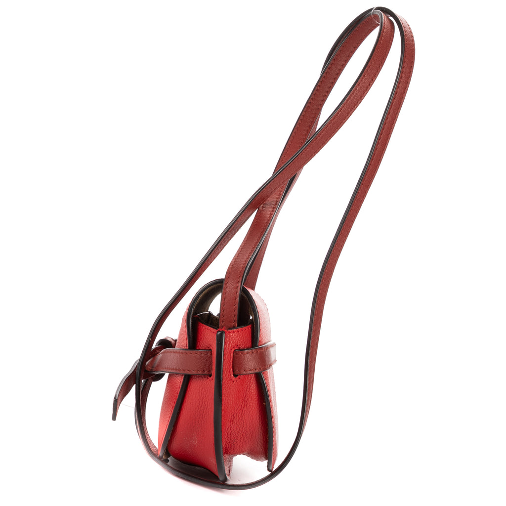 Shoulder Bag Mini Gate Crossbody Mini Red Grained Calfskin Leather