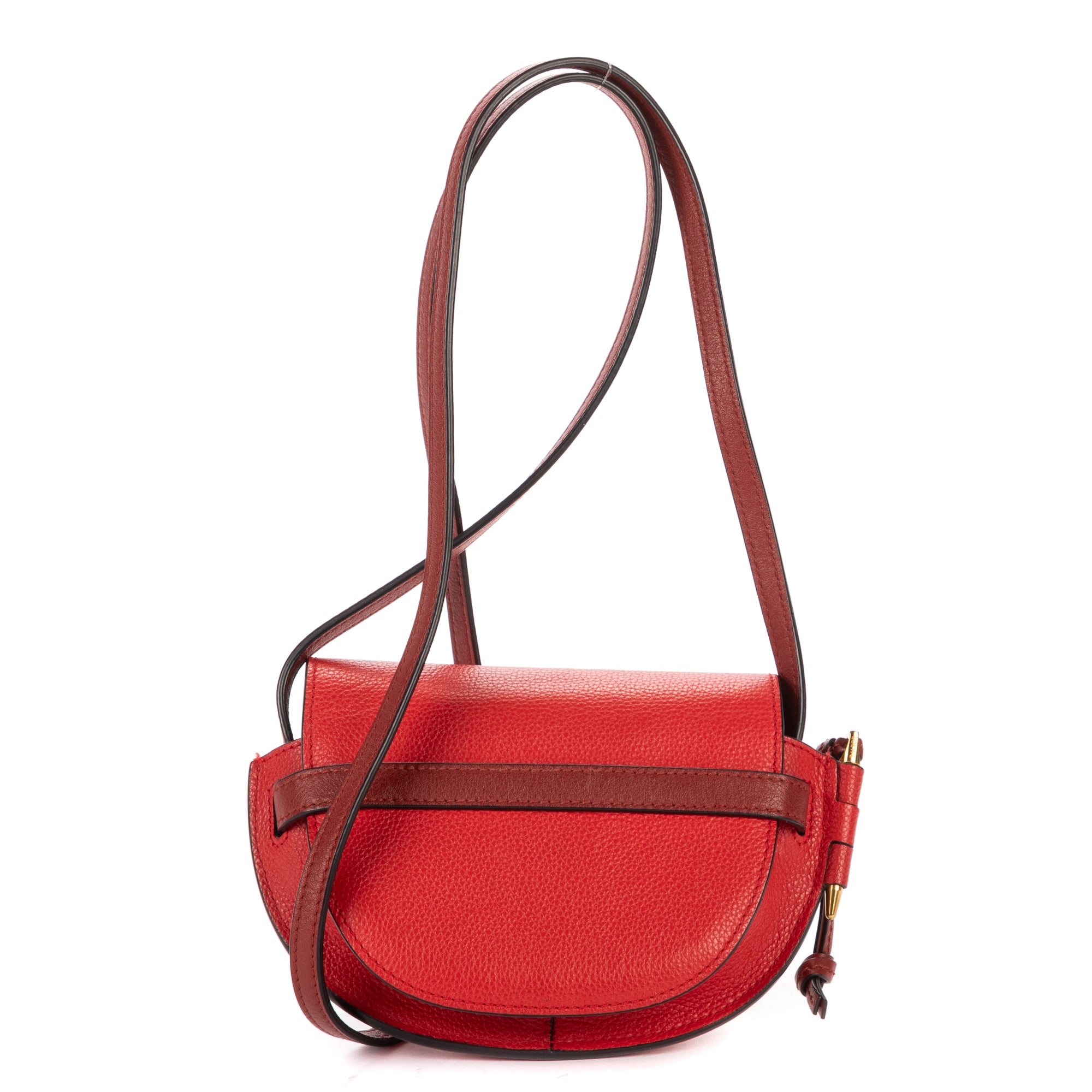 Shoulder Bag Mini Gate Crossbody Mini Red Grained Calfskin Leather