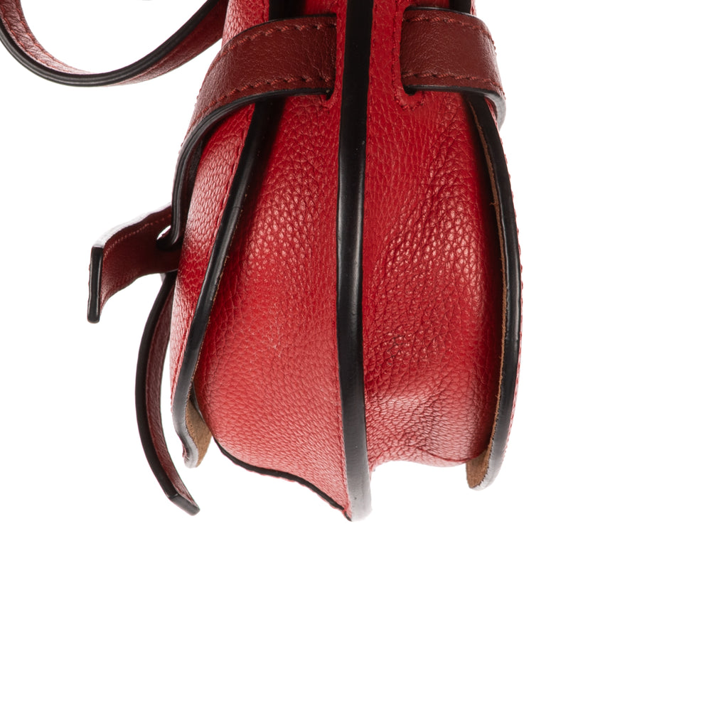 Shoulder Bag Mini Gate Crossbody Mini Red Grained Calfskin Leather