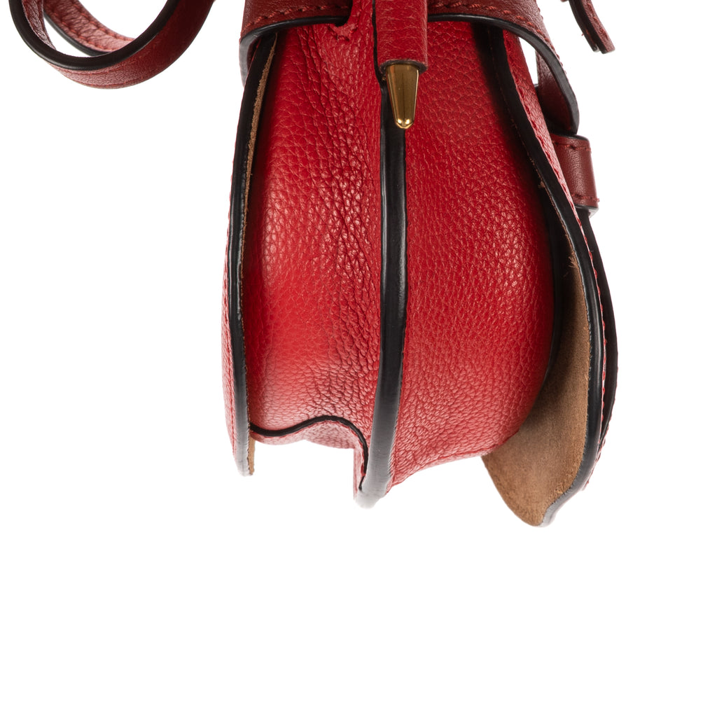 Shoulder Bag Mini Gate Crossbody Mini Red Grained Calfskin Leather