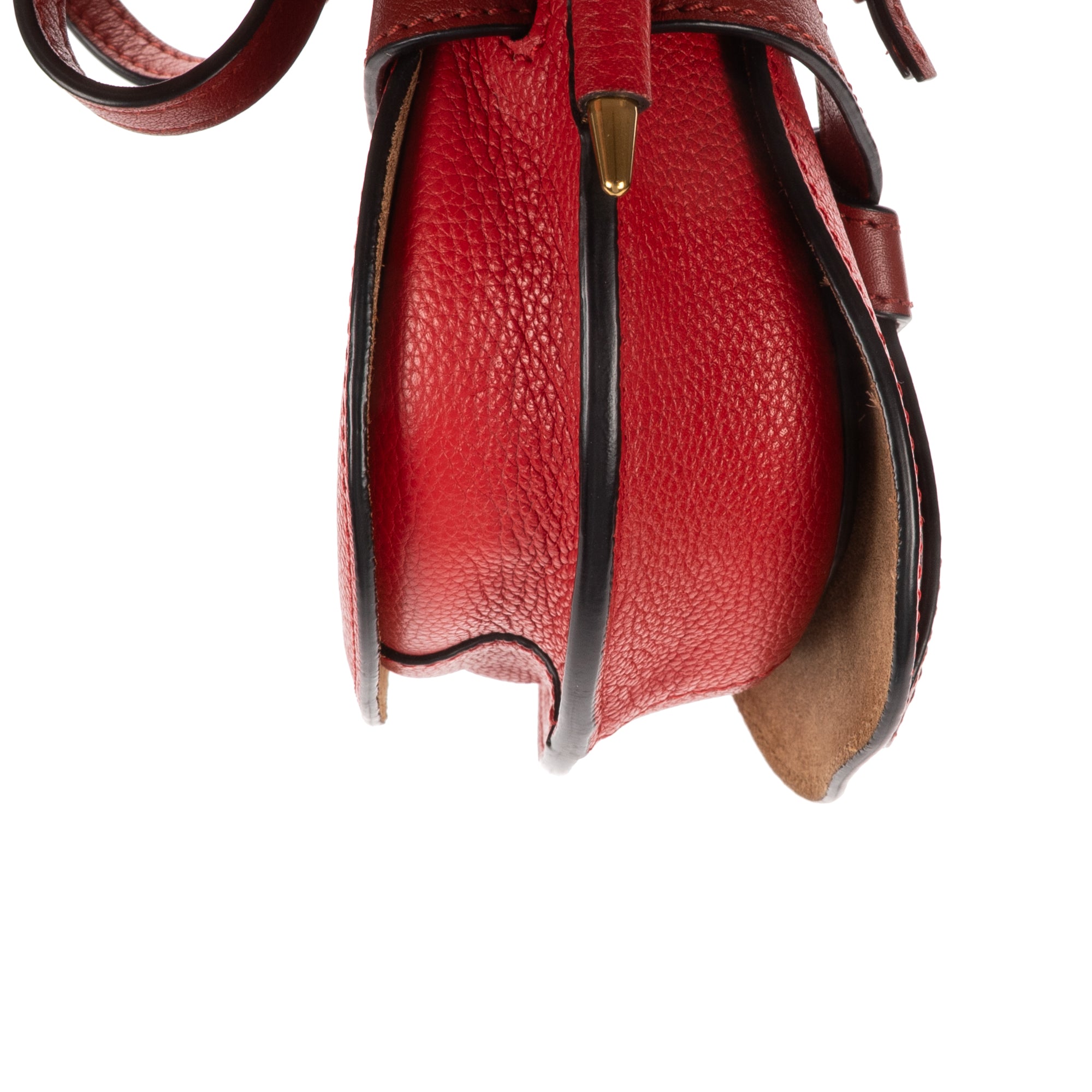 Shoulder Bag Mini Gate Crossbody Mini Red Grained Calfskin Leather
