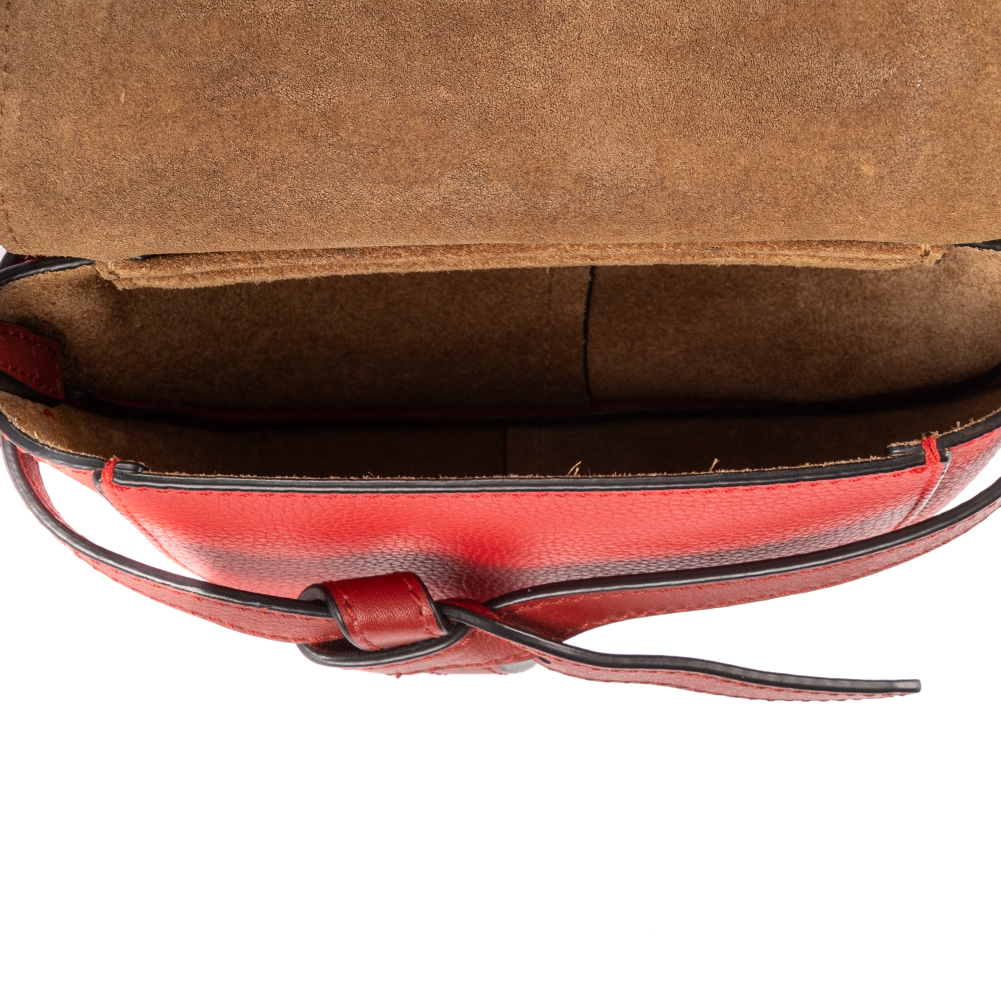 Shoulder Bag Mini Gate Crossbody Mini Red Grained Calfskin Leather