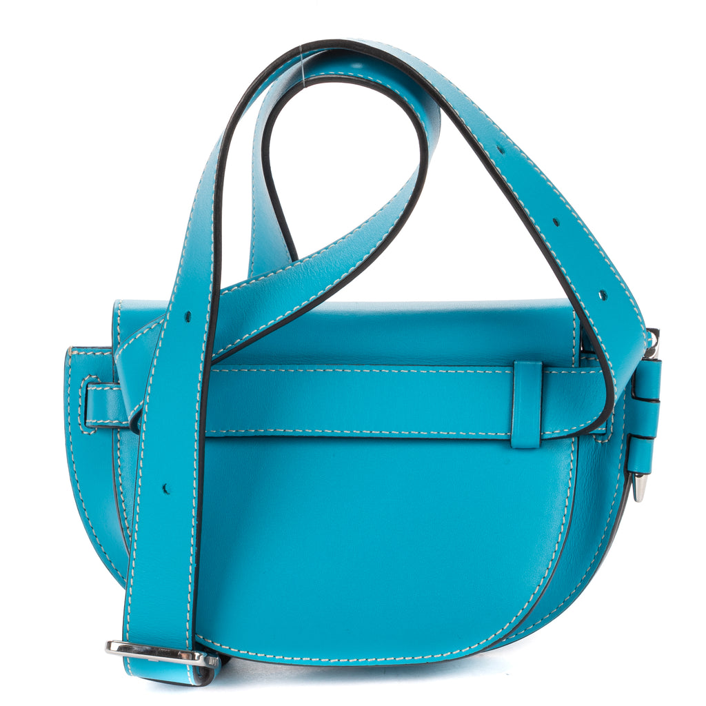 Waist Bag Mini Gate Waist Bag Mini Blue Calfskin Leather