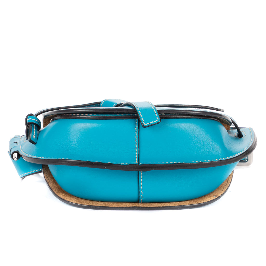 Waist Bag Mini Gate Waist Bag Mini Blue Calfskin Leather