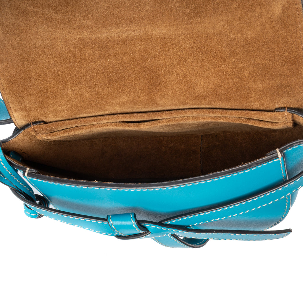 Waist Bag Mini Gate Waist Bag Mini Blue Calfskin Leather