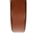Shoulder Bag Cuir Triomphe Oval Purse Brown Calfskin Leather