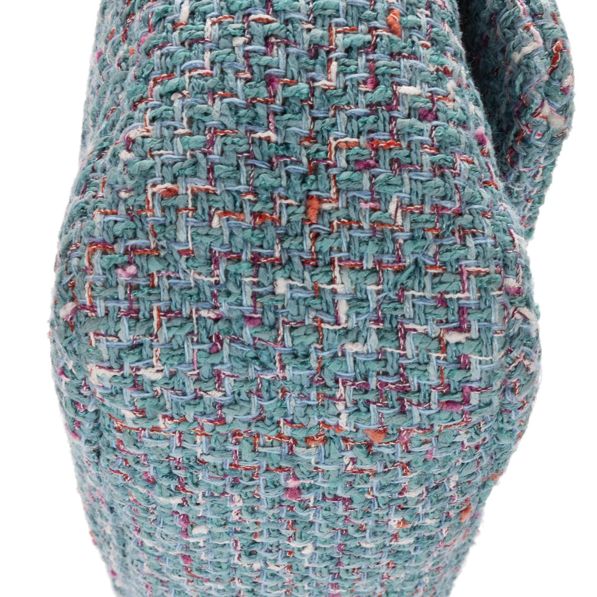 Shoulder Bag 19 Flap Bag Medium Blue Quilted Tweed Canvas