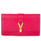 Clutch Ligne Y Clutch Pink Calfskin Leather