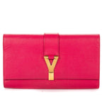 Clutch Ligne Y Clutch de piel de becerro rosa