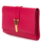Clutch Ligne Y Clutch Pink Calfskin Leather