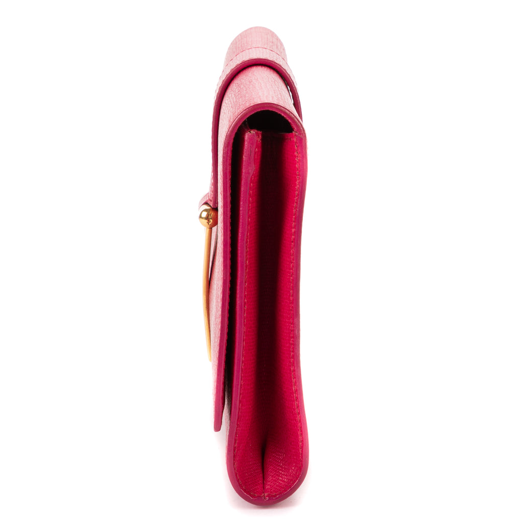 Clutch Ligne Y Clutch Pink Calfskin Leather