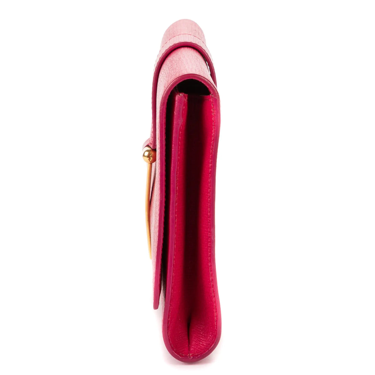 Pochette ligne Y en cuir de veau rose