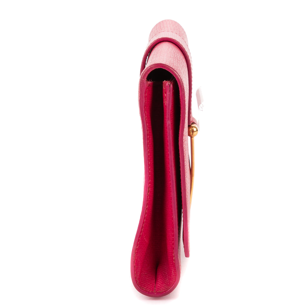 Clutch Ligne Y Clutch Pink Calfskin Leather