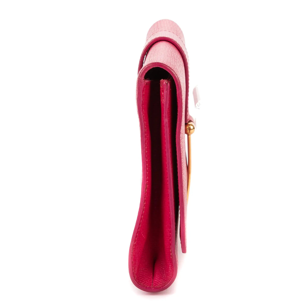 Pochette ligne Y en cuir de veau rose