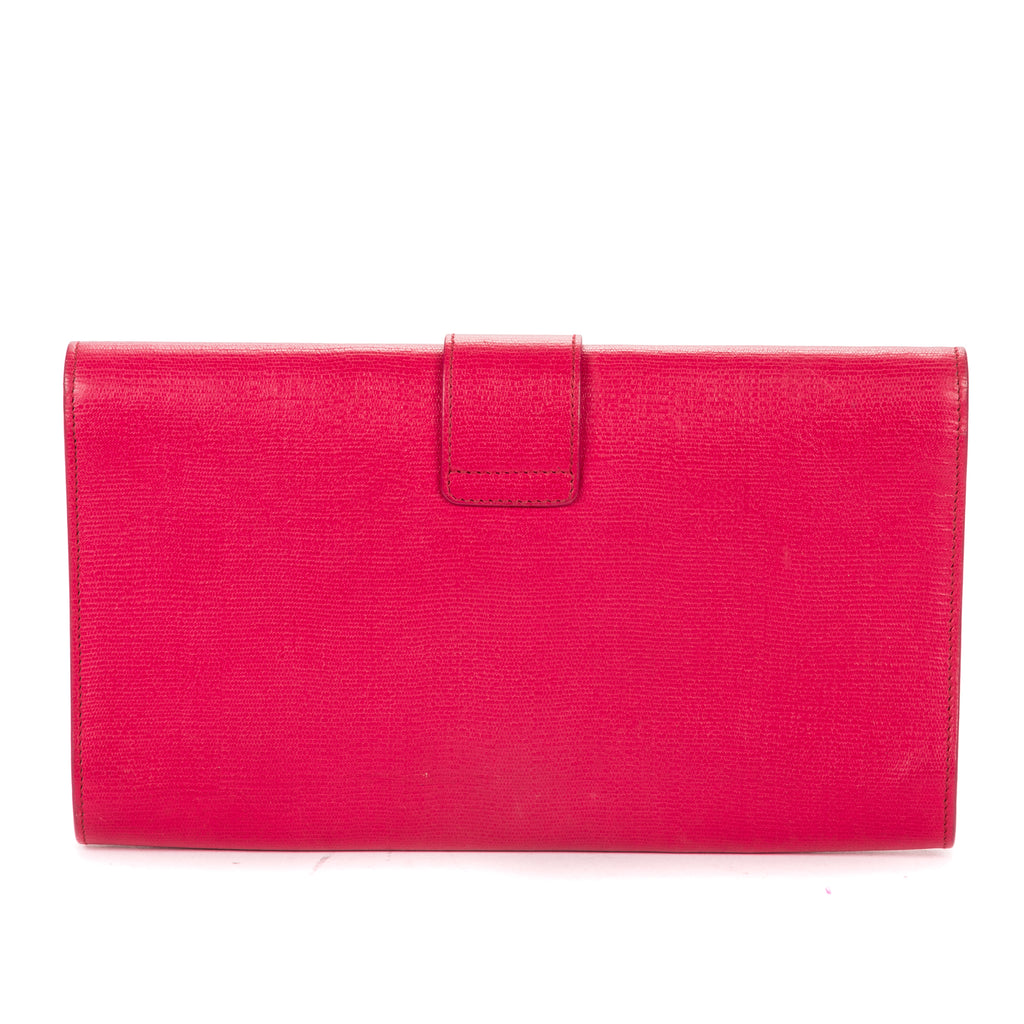 Clutch Ligne Y Clutch Pink Calfskin Leather