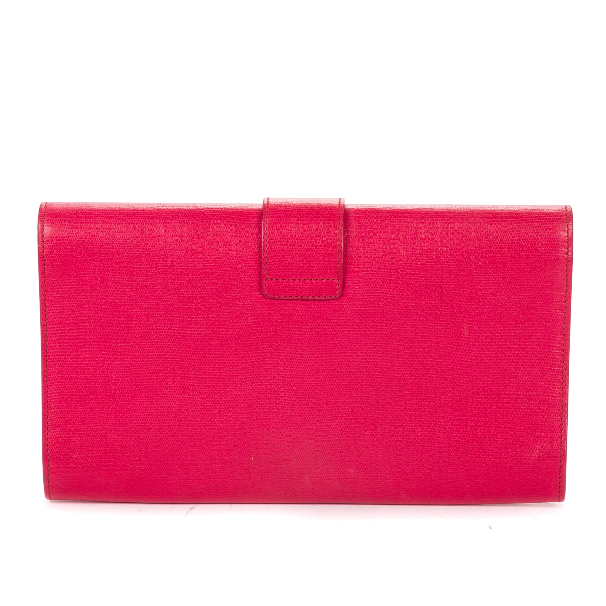 Clutch Ligne Y Clutch Pink Calfskin Leather