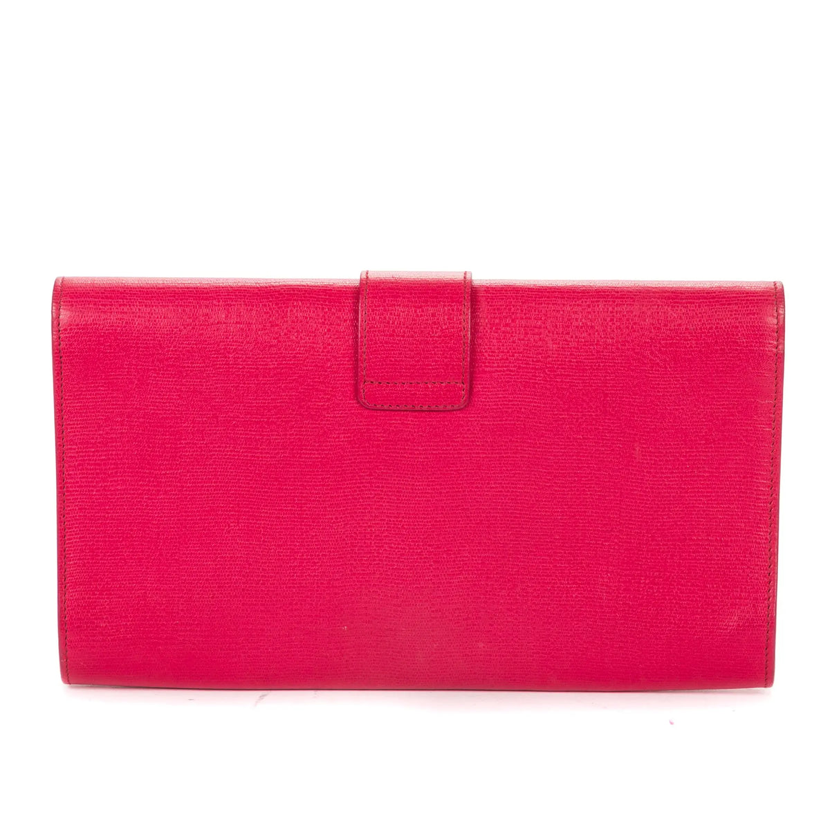 Pochette ligne Y en cuir de veau rose
