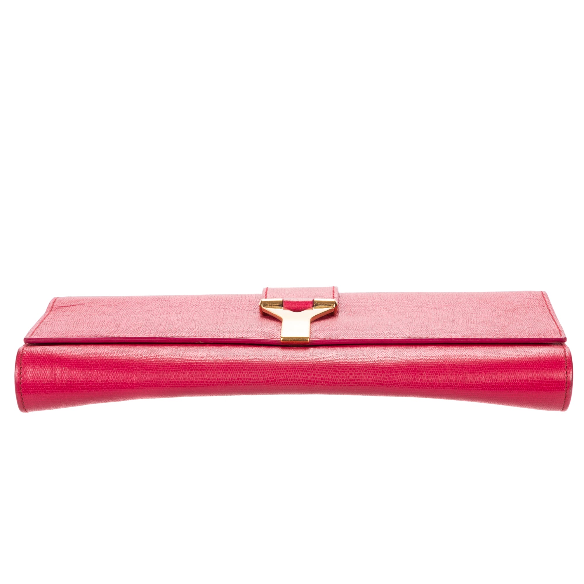 Clutch Ligne Y Clutch Pink Calfskin Leather