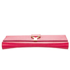 Clutch Ligne Y Clutch de piel de becerro rosa