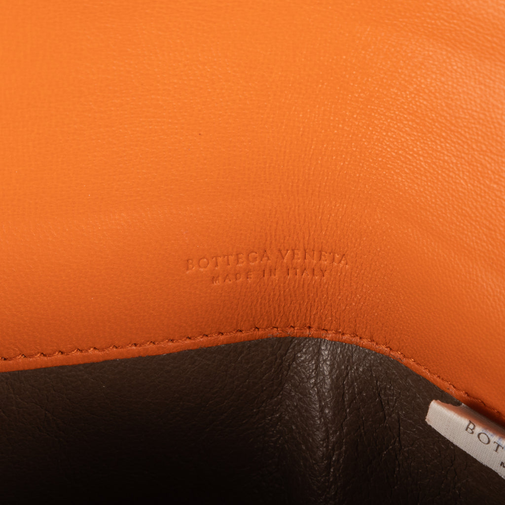 Wallet Long Wallet Flap Orange Intrecciato Calfskin Leather