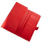 Wallet Long Wallet Flap Red Intrecciato Calfskin Leather